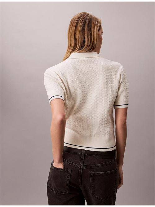 ss woven cropped cble swe CALVIN KLEIN JEANS | LV047F320GYAS